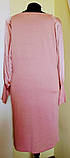 Сукня ніжно-рожеве з шовковим рукавом-реглан розмір 54 56 58 60 Giani Forte, фото 9