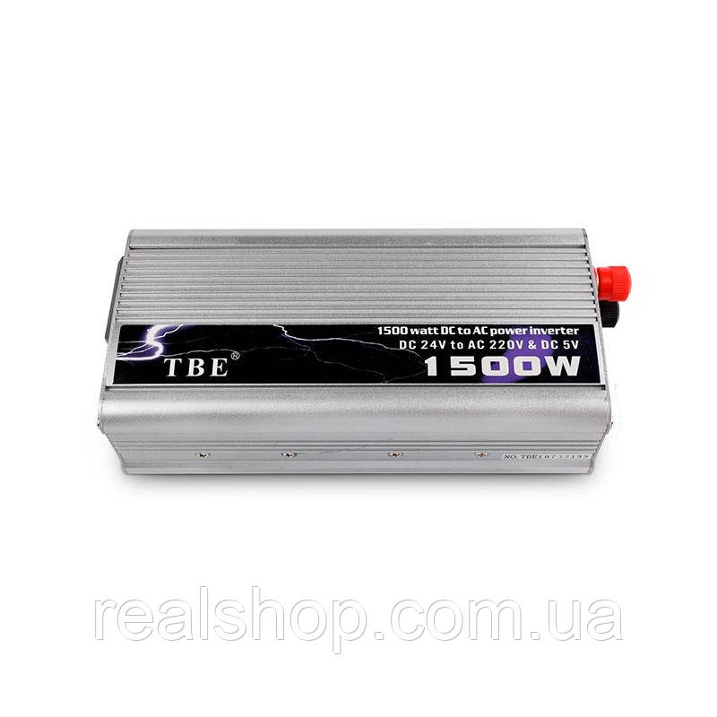 Автомобільний інвертор з 12 В до 220 В на 1500 Вт BELTT 1500w, фото 1