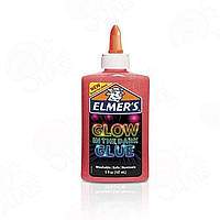 Клей для слаймов Elmer's Glow In The Dark Glue розовый 147 мл