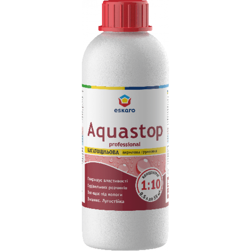 Eskaro Aquastop Professional, грунтовка глибопроникна зміцнююча, концентрат (1:10), 0,5л