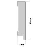 Плінтус МДФ чорний сицилійський, розміри 2070х79х16мм. Доставка, фото 3