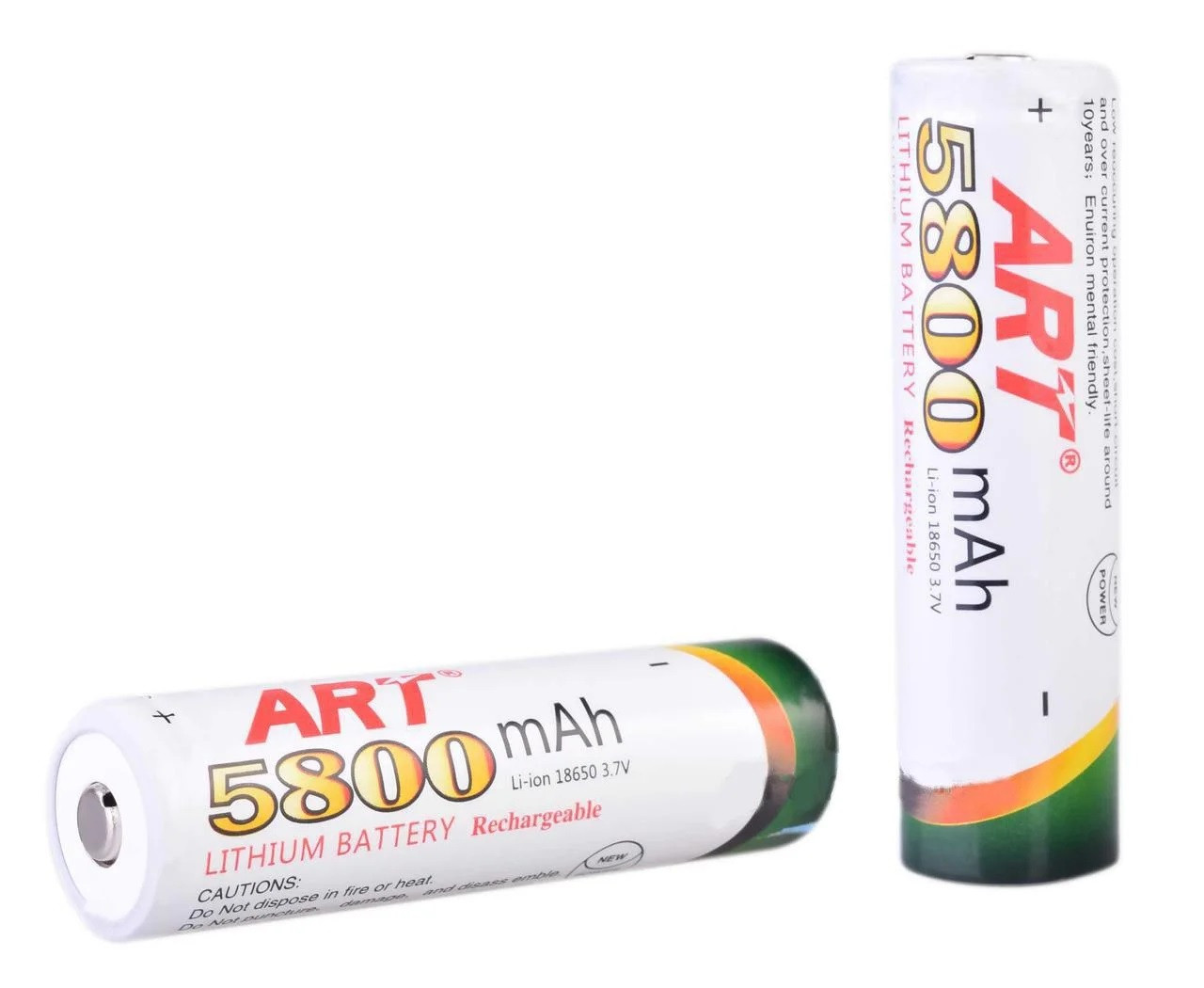 Акумулятор 18650 ART 5800 мА·год 3,7 В, фото 1