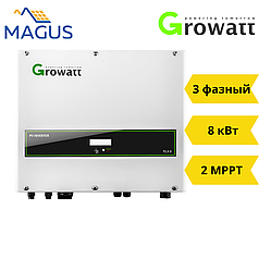 Мережевий інвертор Growatt 8000 TL3 S (8 кВт 3 фази 2 MPPT + Shine WiFi)