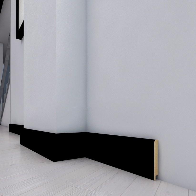 Плінтус МДФ чорний сицилійський, розміри 2070х79х16мм. Доставка, фото 1