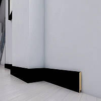 Плінтус МДФ чорний сицилійський, розміри 2070х79х16мм. Доставка