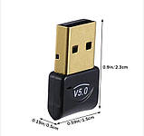 Bluetooth 5,0 Адаптер Дворежимний Бездротовий Передавач Приймач USB 2,0 3 Мбіт/с, фото 2
