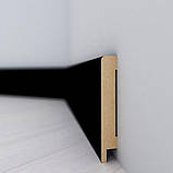 Плінтус МДФ чорний сицилійський, розміри 2070х79х16мм. Доставка, фото 2