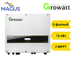 Мережевий інвертор Growatt 15000 TL3 S (15 кВт 3 фази 2 MPPT + Shine WiFi)