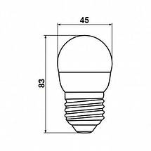 Світлодіодна лампа Biom BT-563 G45 7 W E27 3000 К матова, фото 3