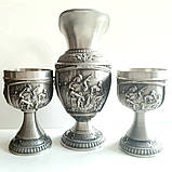 Набір з 2-х олов'яних келихів і глечика, фото 2