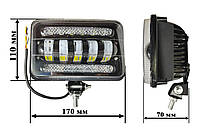 КОМПЛЕКТ ярких светодиодных LED фар c ДХО 2 в 1. Мощностью 50W c светотеневой границей 12-24 Вольта, 50 Ватт.