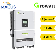 Мережевий інвертор Growatt 17000 TL3 S (17 кВт 3 фази 2 MPPT + Shine WiFi)