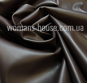 Шкірзам стрейч на трикотажній основі 150 см однотон Шоколад