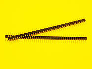 Контакт циліндричний однорядний жовтий 40pin,крок 2,54 мм, тато