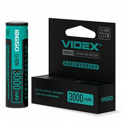 Акумулятор 18650 VIDEX 3000 mAh Li-ion З Захистом