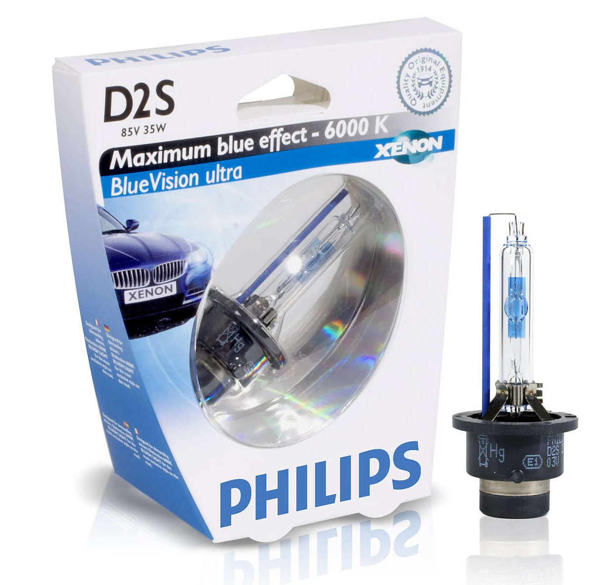Ксеноновая лампа Philips D2S Xenon BlueVision Ultra 85122BVUS1: продажа ...