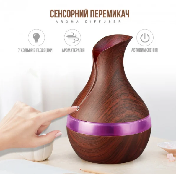 Зволожувач повітря-аромадифузор Air Purifier YX-067/ 4978, 7 кольорів підсвітки - фото 3 - id-p1363982094