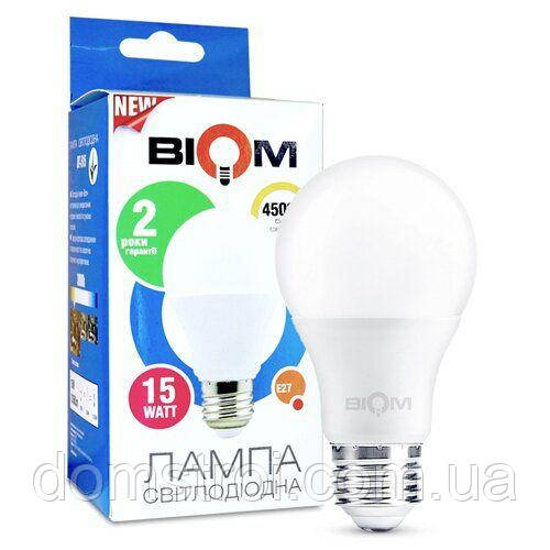 Светодиодная лампа Biom BT-516 A60 15W E27 4500К матовая - фото 1 - id-p500912173