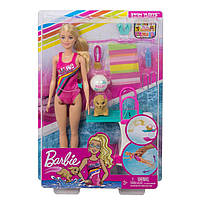 Ігровий набір Barbie Я можу бути лялька Барбі тренування в басейні GHK23, фото 7