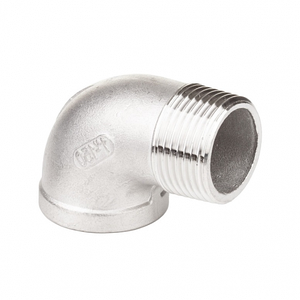 Відвід різьбовий нержавіючий різьба внутрішня/зовнішня 1/4" дюйма DN8 AISI304 (кут 90°)