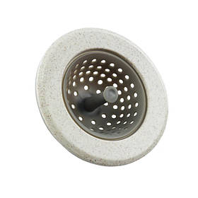 Силіконовий кухонний фільтр для раковини, сіточка для зливу, Бежевий