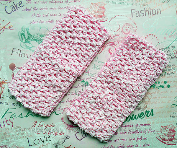 Ажурна пов'язка рожева, 7см.