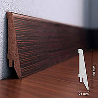 Плінтус МДФ Венге, розміри 2070 x 82 x 21