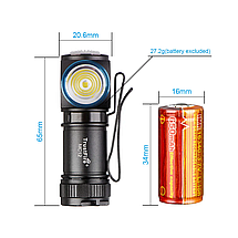 Налобний ліхтар TRUSTFIRE MC12 USB 1000LM + акумулятор мініліхтар ручний універсальний, фото 4