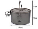 Туристичний титановий казанок Widesea Titanium 1300 мл ультралегкий казан з титану для кемпінгу та походу, фото 2