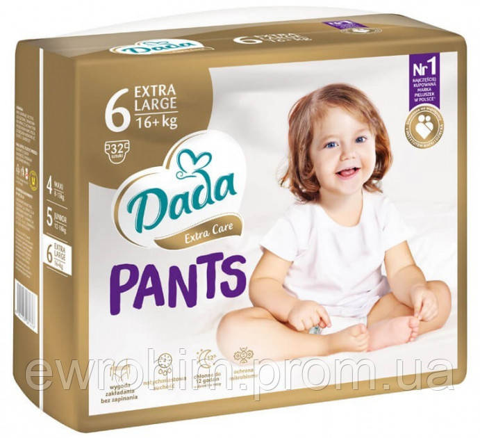 Підгузки-трусики Dada 6 pants (16+ кг), 32 шт.