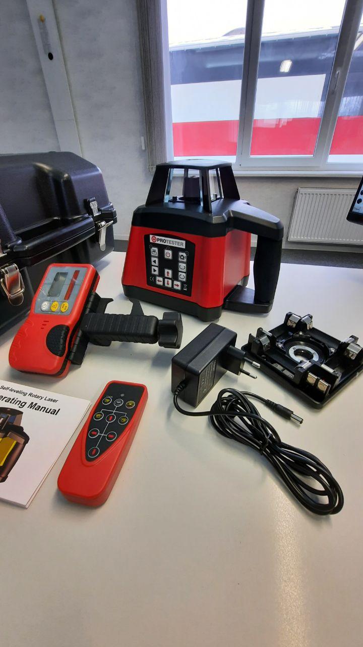 Ротаційний лазерний нівелір, рівень 500 м PROTESTER HKR1500, фото 1