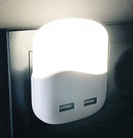Світильник-нічник з USB портами і датчиком освітленості Feron FN1123