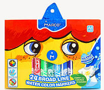 Фломастери Marco Super Washeble Jumbo 24 кольори 1632-24CB, 914964