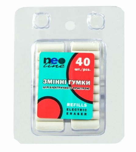 Гумка запасна для електичної гумки Neo Line AXP-96663 40 штук, 597240, фото 1