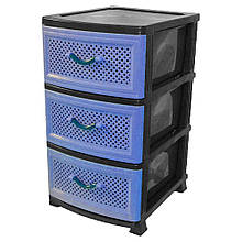 Комод пластиковий Efe Plastics 3 ящики 69х46х38, сітка, сірий. Ефе пластик.. Комод пластиковий Efe Plastics 3 ящики 69х46х38, сітка, сірий. Ефе пластик..