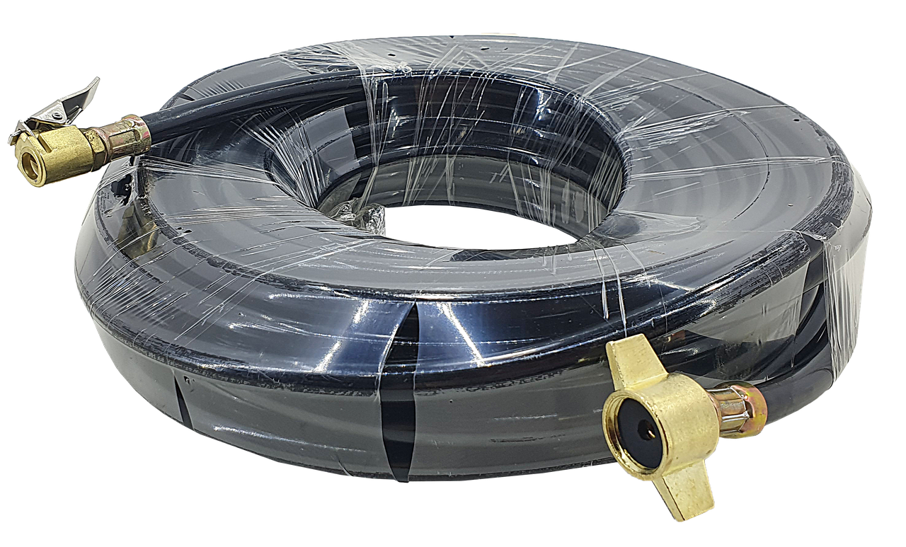 Шланг підкачки коліс поліуретан 24 метра (євро-затиск + баранчика), фото 1