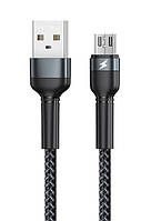 Дата кабель Remax RC-124m Jany Series Aluminum Alloy Braided 2.4A Micro USB Black