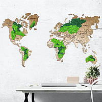 Мапа світу з мохом золотий дуб