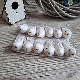 Пташка біла — маленький блакитний 3.5 см (ціна за пару), фото 5