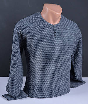 Чоловічий тонкий пуловер великого розміру | Чоловічий светр Vip Stendo сірий Туреччина 3080 Б