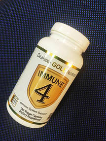 Immune 4, Иммун4, засіб для зміцнення імунітету, California Gold Nutrition180 рослинних капсул