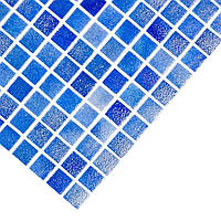 Мозаика PWPL25503 BLUE облицовочная синяя с присыпкой и перламутром для ванной, душевой, кухни