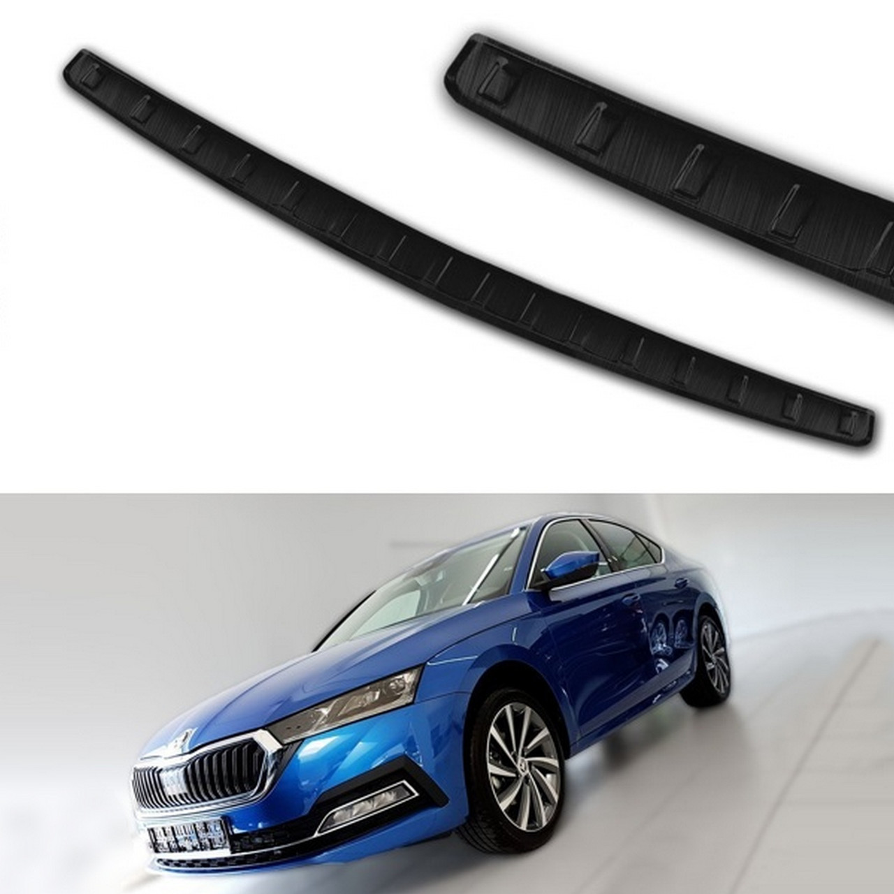 Защитная накладка на задний бампер для Skoda Octavia IV NX Liftback 2020+ /нерж.сталь/