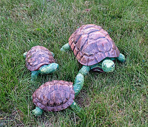 Сім'я черепах - садовий декор 3 шт гіпс