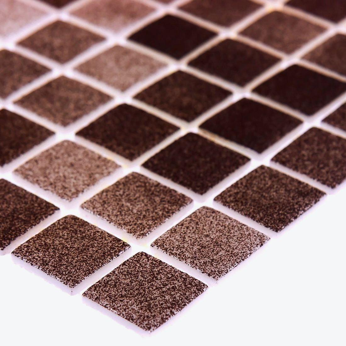 Мозаїка PW25207 ANTI DARK BROWN коричнева антіслизька облицювальна для ванної, душової, кухні