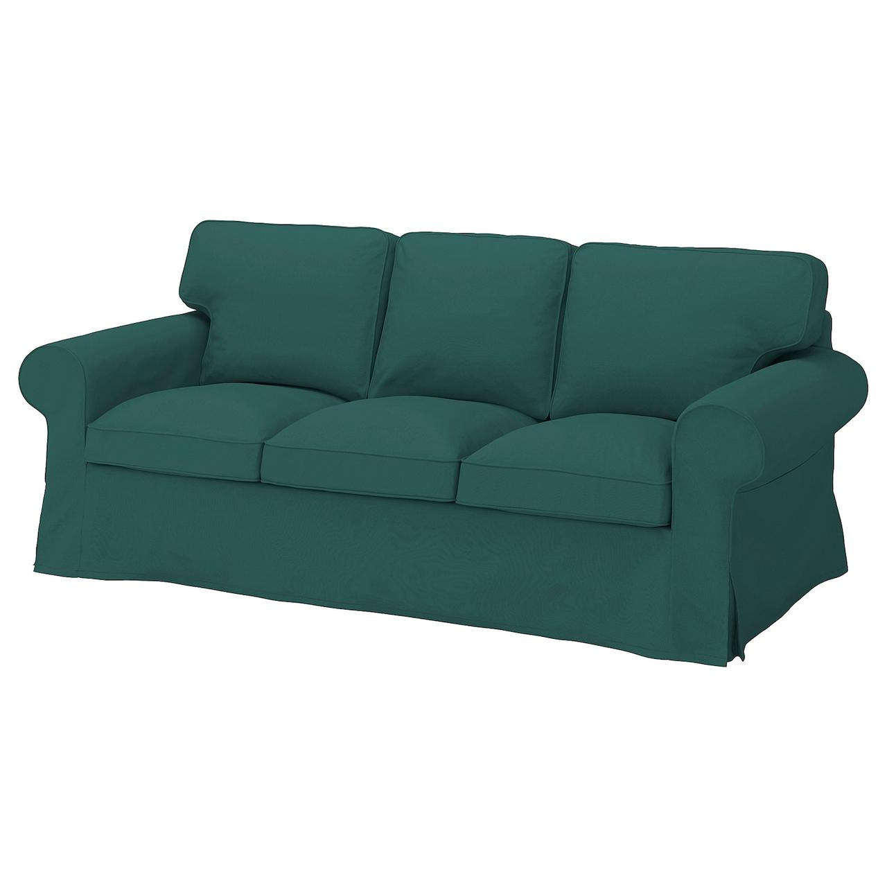 IKEA EKTORP Диван 3-местный, Тёмно-бирюзовый Totebo (493.200.57 ...