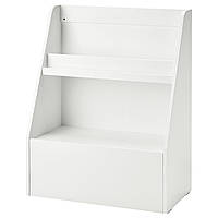 IKEA BERGIG Книжный шкаф с ящиком, белый (004.727.02)