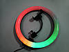 Кільцева LED лампа RGB MJ26 26см.1 кріплення на телефон USB, фото 5