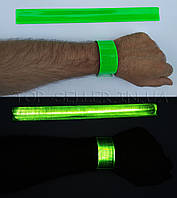 Светоотражающий браслет Flickers 40 см, Зелёный + бархат