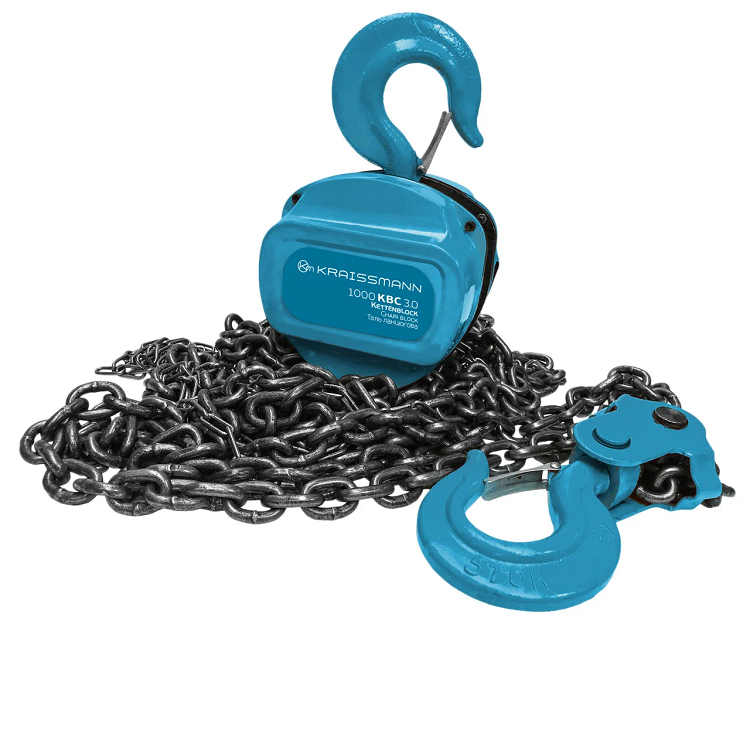 Таль ланцюговий механічний Kraissmann 1000 KBC 3.0 (1 тонна, висота підйому 3 метри)
